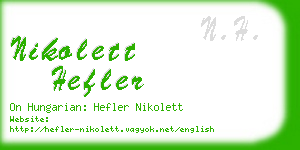 nikolett hefler business card